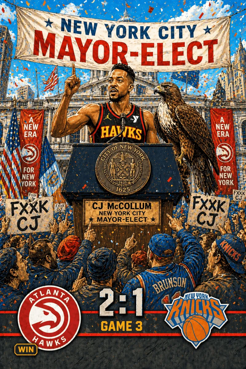 开云集团-【AI海报】季后赛4.24比赛日，新纽约市长CJ！